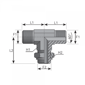 Adjustable Tee Adapter metric male – adjustable metric male. (TMM..MOMR..P)